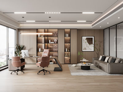 现代董事长 总经理办公室3d模型 现代董事长 总经理办公室