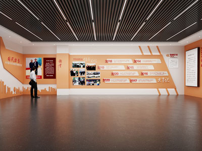 现代学校校史馆 展厅文化墙3d模型 现代学校校史馆 展厅文化墙