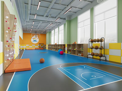 现代儿童娱乐空间 游戏室 体育运动活动室