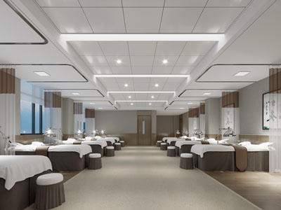 新中式针灸理疗店 诊疗室3d模型 新中式针灸理疗店 诊疗室