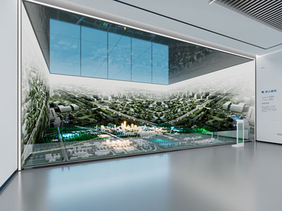 现代规划沙盘展厅3d模型 现代规划沙盘展厅