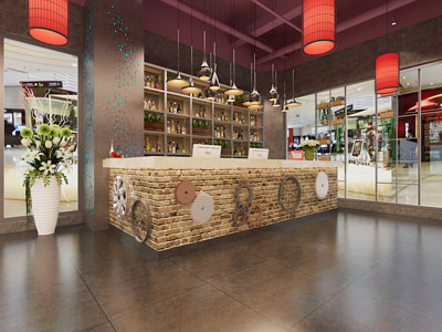 工业风loft饭店餐馆收银台3d模型 工业风loft饭店餐馆收银台