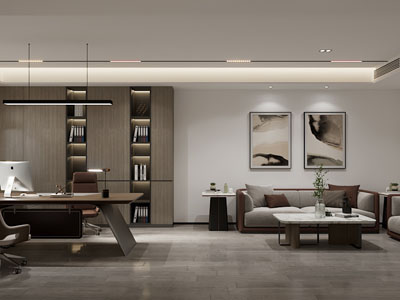 现代董事长 总经理办公室3d模型 现代董事长 总经理办公室