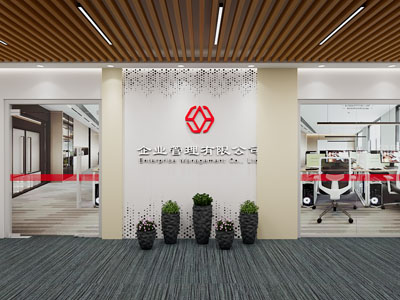 现代公司大厅 办公区3d模型 现代公司大厅 办公区