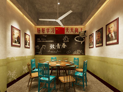 工业风loft酒店包厢包间3d模型 工业风loft酒店包厢包间