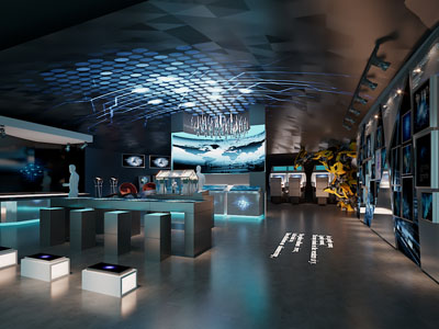 现代科技馆 展厅3d模型 现代科技馆 展厅