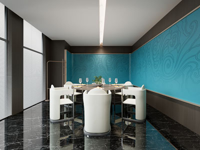 新中式酒店包厢包间3d模型 新中式酒店包厢包间