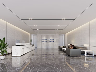 现代大堂前台接待3d模型 现代大堂前台接待