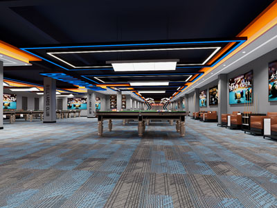 现代台球室 桌球室
