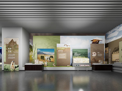 现代高原草原知识展厅展览3d模型 现代高原草原知识展厅展览