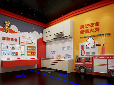 现代消防知识展厅展览3d模型 现代消防知识展厅展览