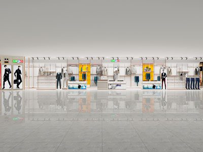 现代男装专卖店3d模型 现代男装专卖店