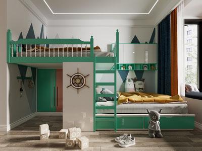 现代儿童房 卧室