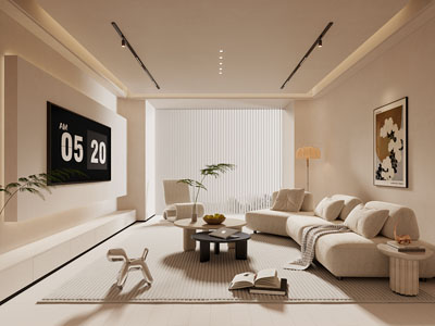 现代奶油风客厅