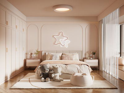 现代卧室 儿童房 女儿房