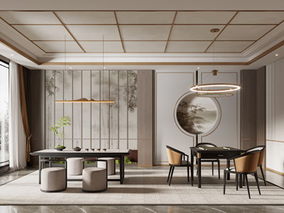 新中式茶室 休闲室