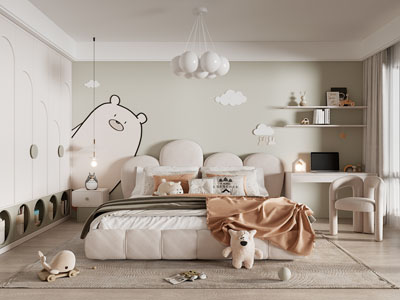 现代卧室 儿童房 女儿房