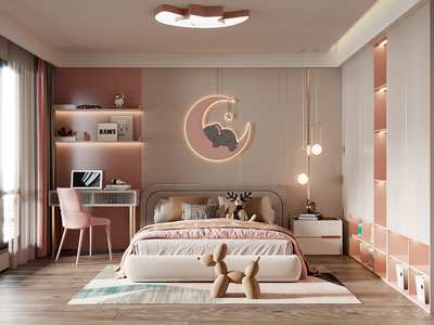 现代儿童房 卧室 女儿房