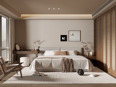 现代中古风卧室