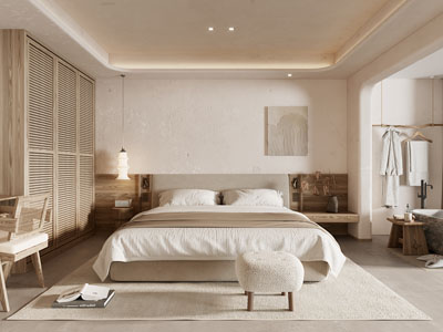 侘寂风奶油风卧室