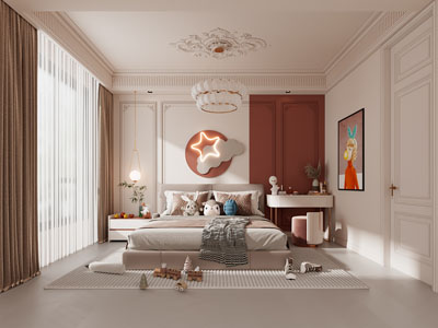 现代轻奢卧室 儿童房 女儿房