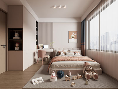 现代卧室 儿童房 女儿房