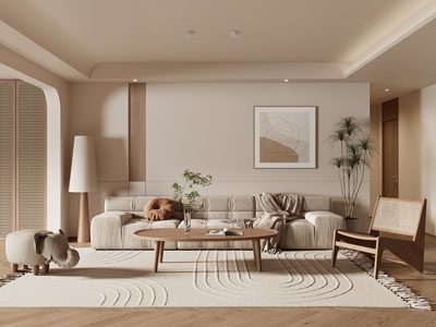 现代奶油风客厅