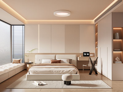 现代奶油风卧室