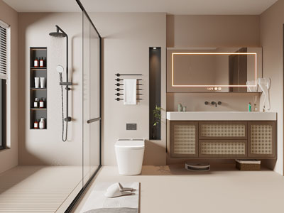 侘寂风卫浴间 洗手间