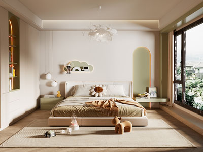 现代卧室 儿童房 女儿房