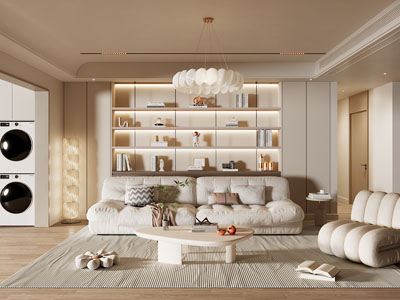 现代奶油风客厅