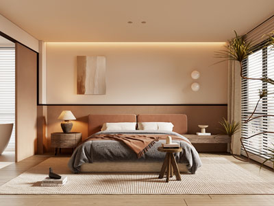 侘寂风中古风卧室