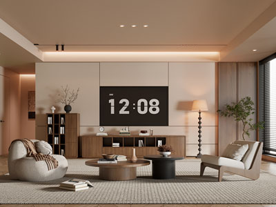 现代中古风客厅