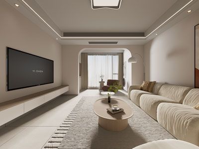 现代奶油风客厅