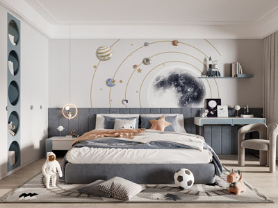 现代卧室 儿童房 男孩房