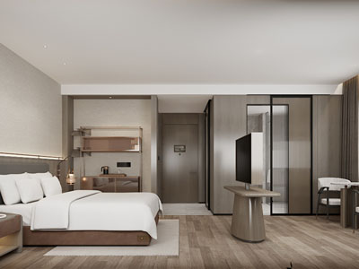 现代酒店客房3d模型 现代酒店客房