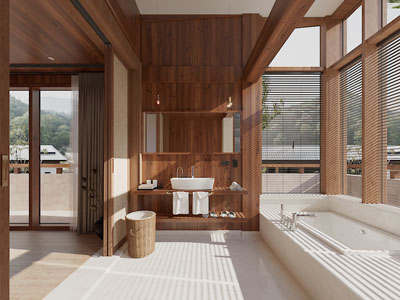 现代民宿酒店卫浴间 洗手间