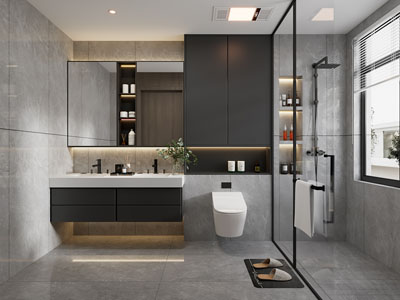 现代卫浴间 洗手间