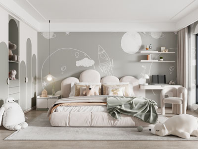 现代卧室 儿童房 男孩房