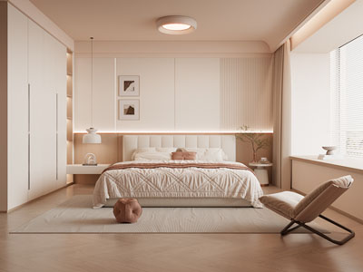 现代奶油风卧室