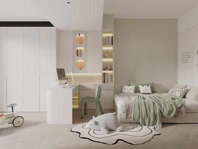 现代卧室 儿童房 公主房