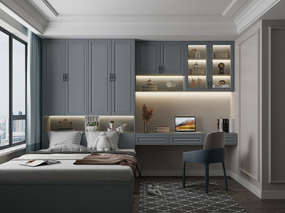 美式榻榻米卧室