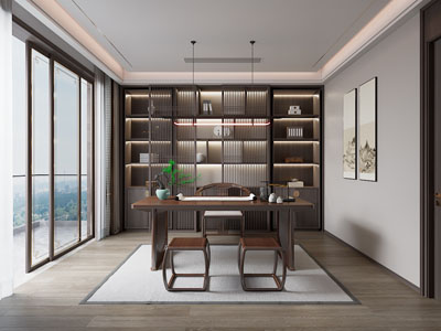 新中式中古风书房