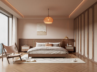 侘寂风中古风卧室