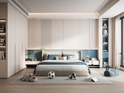 现代卧室 儿童房 男孩房