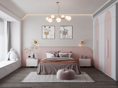 现代卧室 儿童房 公主房