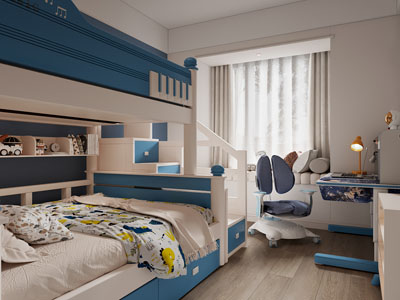 现代卧室 儿童房 男孩房