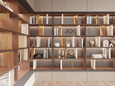 现代装饰书柜