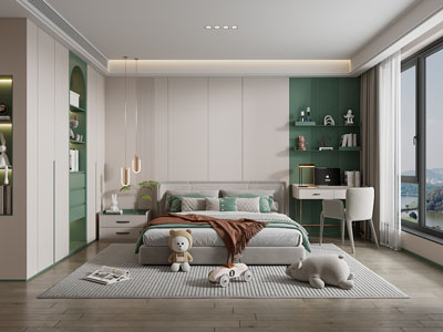 现代卧室 儿童房 公主房