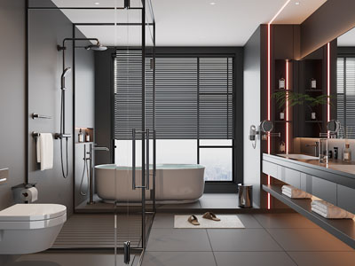 现代卫浴间 洗手间